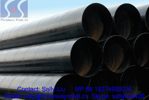 DIN30670 3PE coated SSAW steel pipe